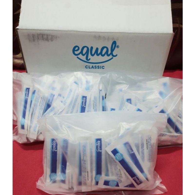 ภาพหน้าปกสินค้าขายราคาส่ง  Equal (อิควล) ซองสีฟ้า วัตถุให้ความแทนน้ำตาล บรรจุแพคละ 100 ซองไม่มีกล่อง จากร้าน pim999pomas บน Shopee