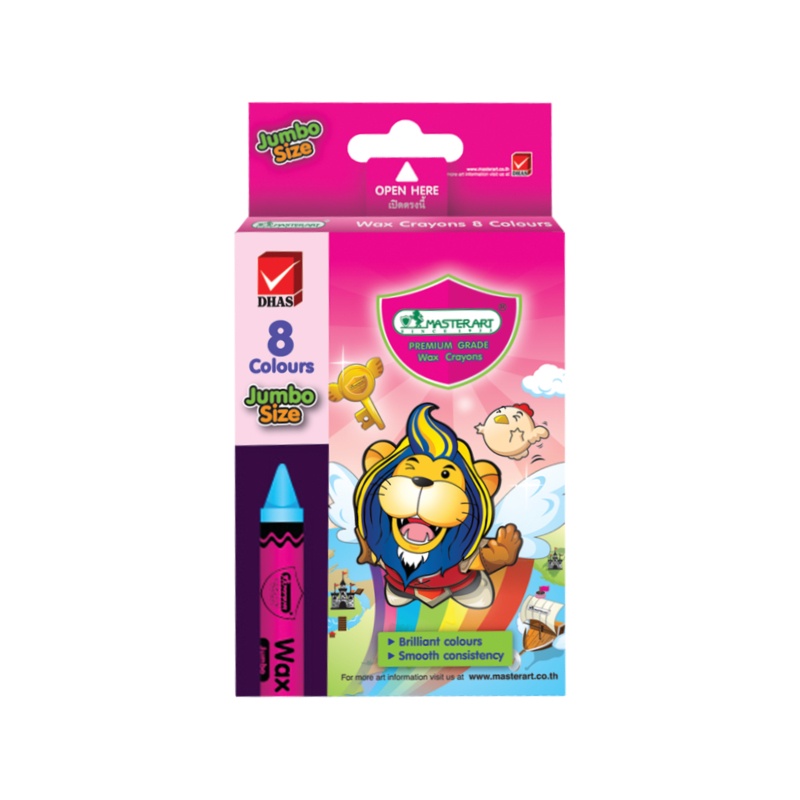 master-art-สีเทียนสำหรับเด็ก-ขนาดจัมโบ้-8-สี-จำนวน-1-กล่อง-สีเสริมพัฒนาการ