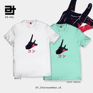 เสื้อยืด AvidiTee AT Chainsaw Man Manga Anime Aki Fox Devil v5 Customized Unisex TShirt for Men and Women ใส่สบายๆ