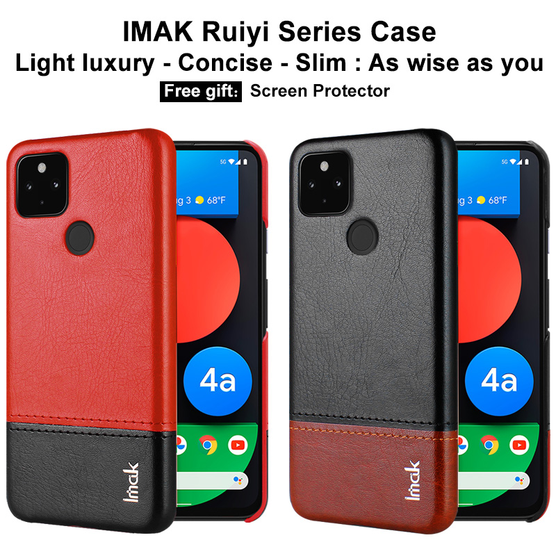 imak-เคสโทรศัพท์มือถือหนัง-pu-แบบแข็ง-กันกระแทก-สําหรับ-google-pixel-5-pixel5