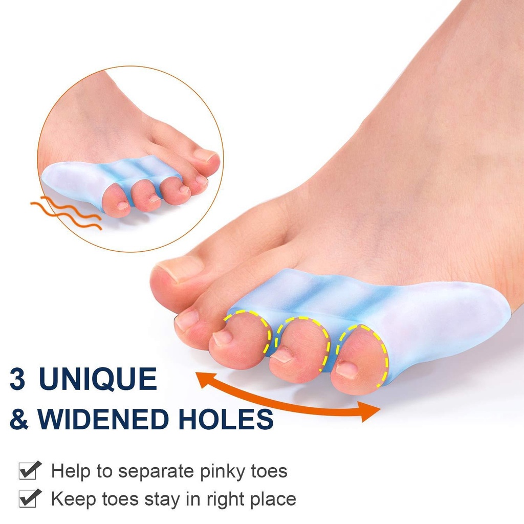 ภาพสินค้าอุปกรณ์เจลแยกนิ้วเท้าบรรเทาอาการปวดเมื่อยและนิ้วเท้าแยกนิ้วเท้า จากร้าน amazon.th บน Shopee ภาพที่ 3