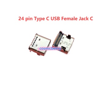 24 Pin Type C Usb Female Jack C Micro Usb อะแดปเตอร์แจ็คซ็อกเก็ตชาร์จแบตเชื่อมต่อพอร์ตชาร์จ Usb สําหรับตัวผู้เมีย