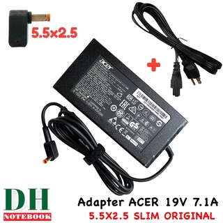 สายชาร์จ Adapter  ACER  19V  7.1A  5.5*2.5  SLIM ORIGINAL  135W