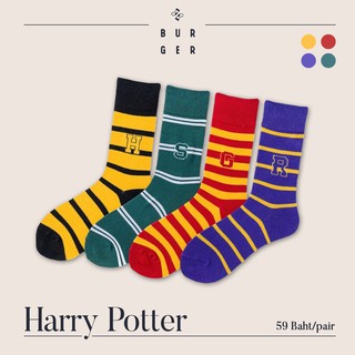 Harry Potter ถุงเท้าแฟชั่น ลายแฮรี่พอตเตอร์ ถุงเท้าครึ่งแข้ง ราคาถูก คุณภาพดี