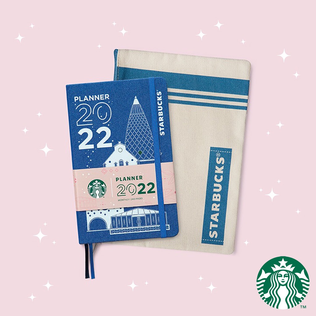 เซตแพลนเนอร์และกระเป๋าผ้า Starbucks Planner 2022 Shopee Thailand