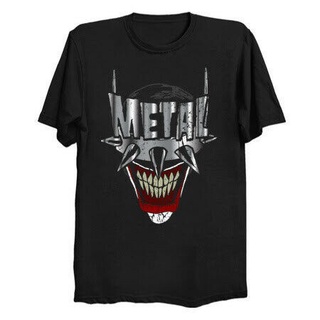 [100% Cotton] Misfits Logo Parody Metal Batman Who Laugh T-Shirt For Comic Fans