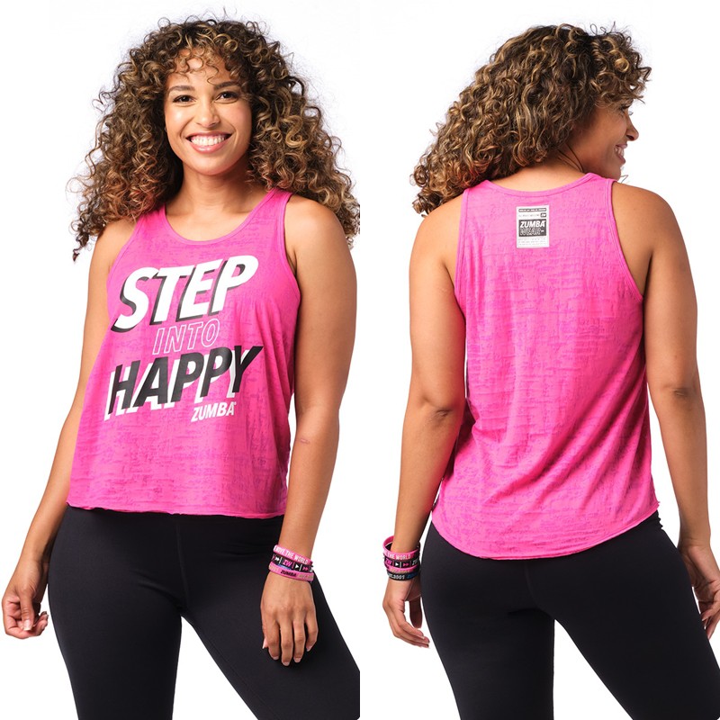 Zumba Wear  Step Into Happy Tank (เสื้อกล้ามออกกำลังกายซุมบ้า)