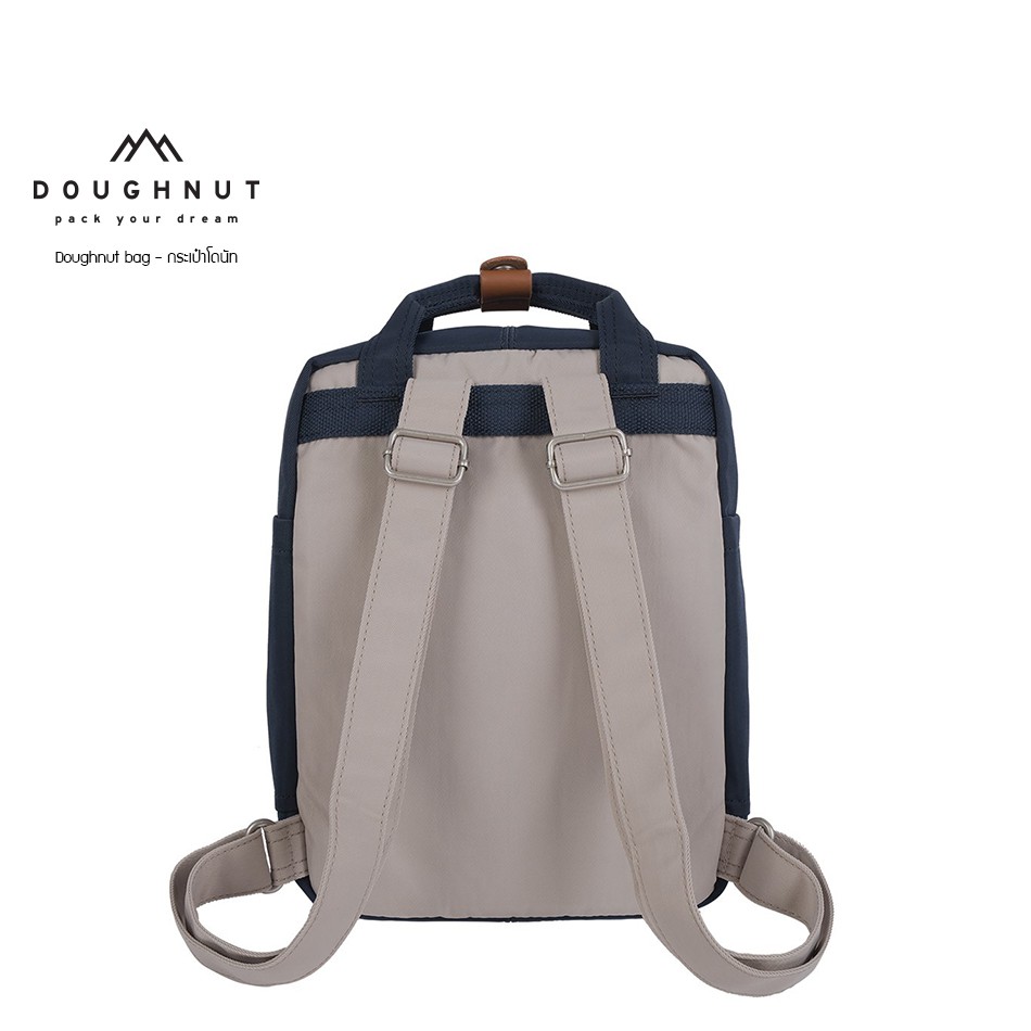 doughnut-bag-macaroon-mini-ivory-x-navy-ตัวกระเป๋าโดนัทกันน้ำได้-ผลิตจากผ้าไนลอน-420d-korea-heavy-น้ำหนักเบา-กระเป๋าเป้-รหัสสินค้า-05561