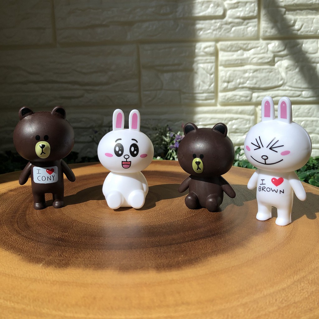 ภาพหน้าปกสินค้าท็อปเปอร์เค้ก ลายตุ๊กตาหมี กระต่าย CONY สีน้ำตาล สำหรับตกแต่งเค้ก จากร้าน sweetheart01.th บน Shopee