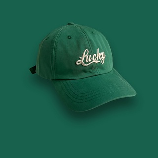 หมวกเบสบอล กันแดด ปักลายตัวอักษร Lucky สําหรับผู้ชาย และผู้หญิง