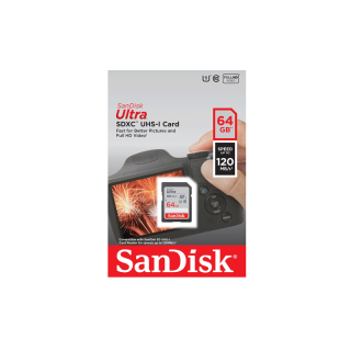โปรโมชั่น : SanDisk Ultra SD Card 64GB Class 10 Speed 140MBs SDSDUNB-064G-GN6IN SD Card