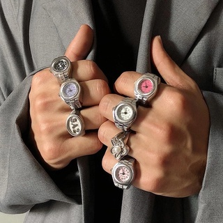 ภาพหน้าปกสินค้าแหวนนาฬิกาข้อมือควอตซ์ โลหะ สไตล์พังก์ วินเทจ เครื่องประดับคู่รัก สําหรับผู้หญิง ผู้ชาย ที่เกี่ยวข้อง