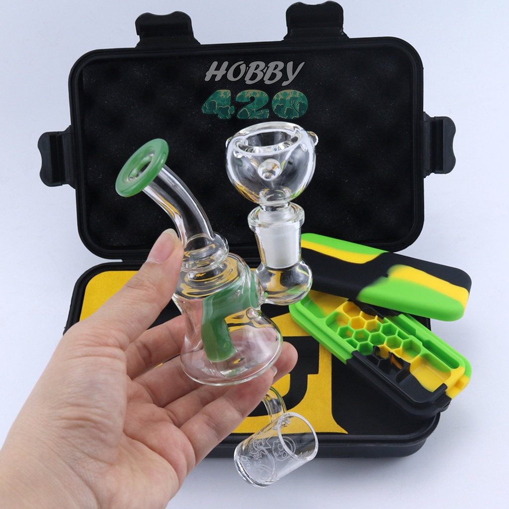 ภาพหน้าปกสินค้าส่งเร็ว Mini High Quality Glass Portable Dab Rigs แจกันจิ๋ว ขวดแก้วจิ๋วพกพา 2in1 เหมาะแก่การพกพา จากร้าน hobby420 บน Shopee