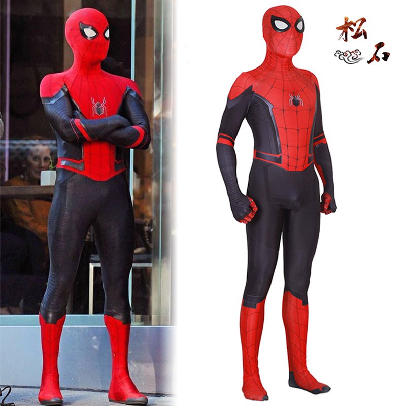 ราคาและรีวิวcp97.1 งานสวย ชุดสไปเดอร์แมนรุ่นใหม่ Spider-Man: Far From Home ชุดไอ้แมงมุม ชุดSpiderMan ชุด+หน้ากาก cp5.2