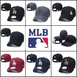 Mlb NY &amp; LA หมวกเบสบอล แฟชั่นเกาหลี ปรับได้ สําหรับทุกเพศ ทุกวัย