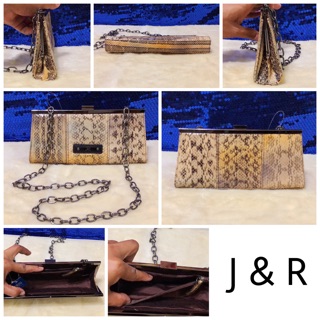 👝: J&R Snake Skin Crossbody Bag แท้💯%