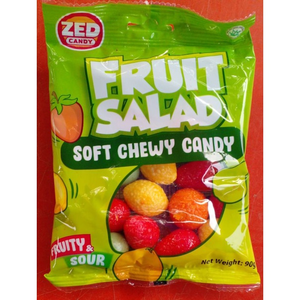 ZED FRUIT SALAD SOFT CHEWY CANDY เคี้ยวหนึบ ฟรุตสลัด ขนาด 90 กรัม