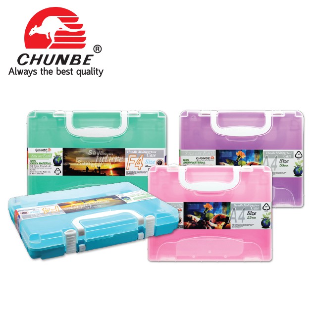 chunbe-กระเป๋า-pencil-box-f4-สีพาสเทล-document-bag-f4