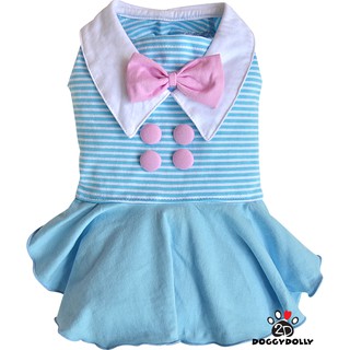 Pet clothes -Doggydolly  เสื้อผ้าแฟชั่น เสื้อผ้าสัตว์เลี้ยง เสื้อผ้าหมาแมว ชุดกระโปรง  D502 ขนาด1-9โล