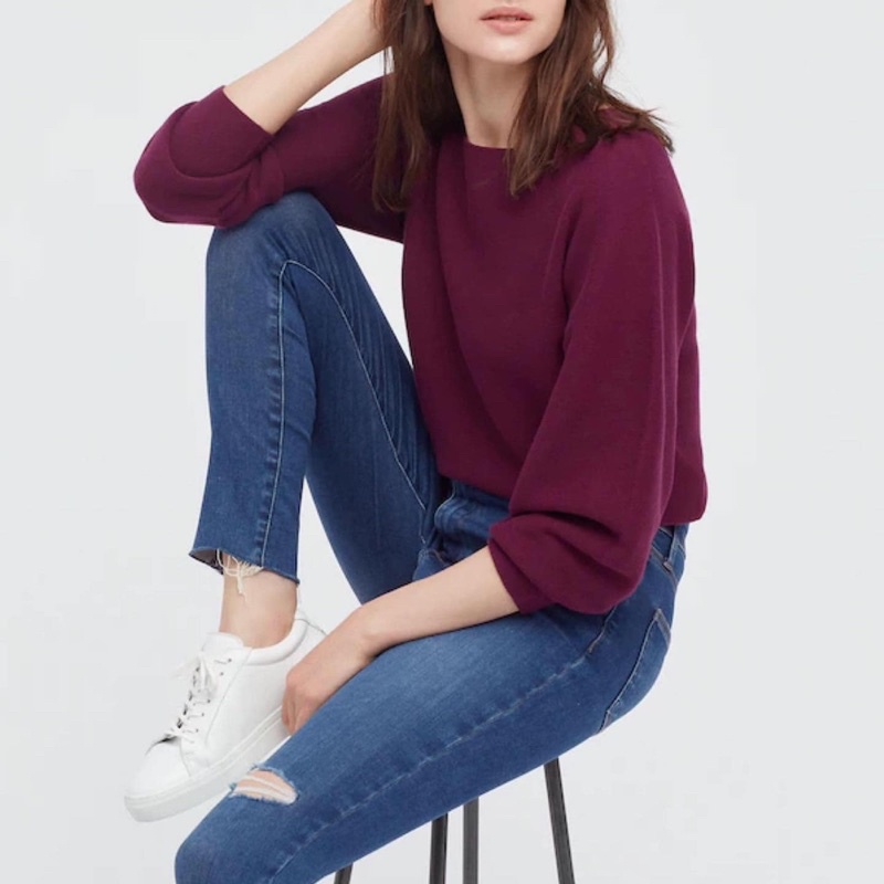 กางเกงยีนส์-ทรงสกินนี่-uniqlo-women-ultra-stretch-skinny-high-rise-jeans