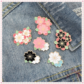 ★ Sakura Series 02 Brooches ★ 1Pc Cherry Blossom Flowers Doodle Enamel Pins Backpack Button Badge Brooch（6 Styles）