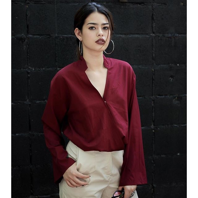 v-neck-top-maroon-red