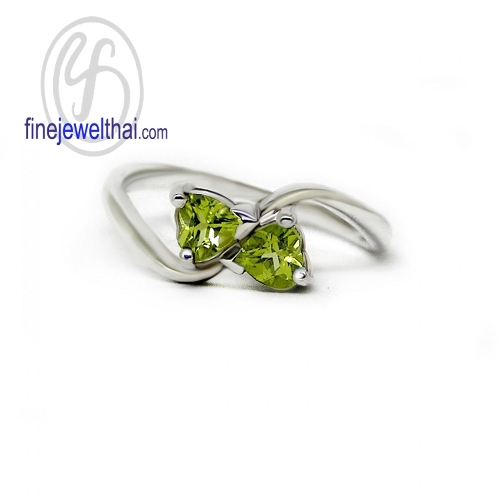 finejewelthai-แหวนเพอริดอท-เพอริดอท-แหวนพลอย-แหวนเงินแท้-พลอยประจำเดือนเกิด-peridot-silver-ring-birthstone-r1159pd