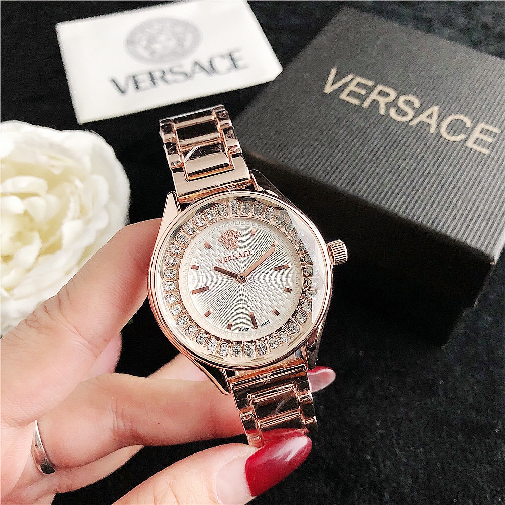 versace-นาฬิกาข้อมือ-สายสแตนเลส-ประดับเพชร-ลําลอง-แฟชั่นสําหรับผู้หญิง