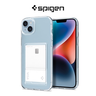 Spigen เคสโทรศัพท์มือถือ คริสตัล กันกระแทก พร้อมช่องใส่บัตร สําหรับ iPhone 14 13