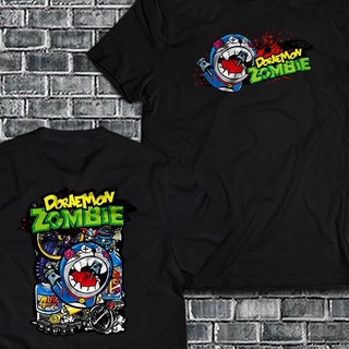 เสื้อผู้ชายเท่ - _☋DOREMON ZOMBIE สีดํากลับไปที่ TSHIRT ขนาดใหญ่สําหรับเด็กชายและเด็กหญิง☼☆สําหรับ