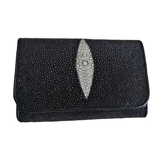 กระเป๋าหนังปลากระเบน สามพับ Genuine Stingray Mini Clutch Wallet