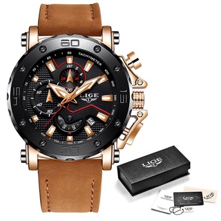 2019 LIGE Watch Luxury Brand Men Analog Leather Sport Watches Men s Army Military Watch Male