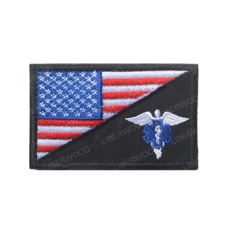 ภาพขนาดย่อของภาพหน้าปกสินค้าParamedic EMT Heartbeat EMS Star of Life USA flag Emergency Rescue PATCH SAR MED Medic Medical patch Badge Appliques จากร้าน ak47patch.th บน Shopee ภาพที่ 5