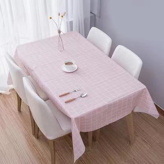 PVCผ้าคลุมโต๊ะ ผ้าปูโต๊ะ สี่เหลี่ยม ลายตาราง กันน้ำ มี 3 ขนาด#C056
