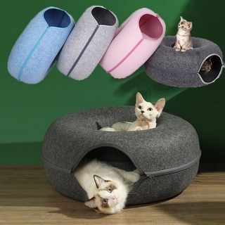 (พร้อมส่ง🐱) อุโมงค์แมว อุโมงแมว บ้านแมว บ้านสุนัข บ้านแมวโดนัท ที่นอนแมว ของเล่นแมว อุโมงสำหรับแมวรอดเล่น