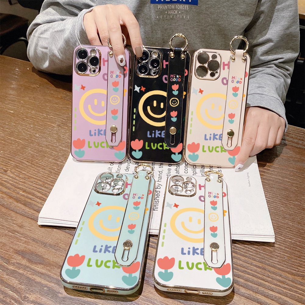 huawei-nova-7-7i-5t-se-3-3i-3e-4-4e-เคสหัวเว่ย-สำหรับ-case-cartoon-girls-smile-wrist-strap-tpu-เคส-เคสโทรศัพท์-เคสมือถือ-protective-case-full-cover-shockproof-shells