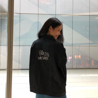 Brainwashedtheory เสื้อยืดแจ็คเก็ตยีนส์ Denim Jacket