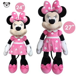 Disney ตุ๊กตา Minie Mouse มินนี่เม้าส์ขนาด 24 นิ้ว 27  นิ้ว Club House (สินค้าลิขสิทธิ์แท้ ส่งตรงจากโรงงานผู้ผลิต)