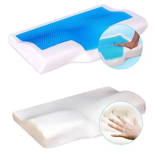 【บลูไดมอนด์】Orthopedic Memory Foam Pillow 50x30cm/60x35cm Slow Rebound Soft Ice-cool Gel Pillow Comfort Relax The Cervi