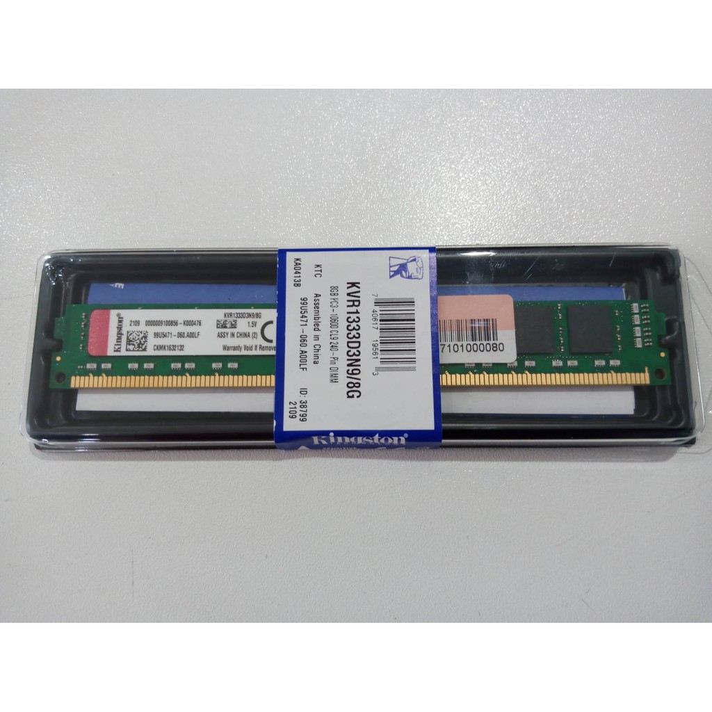 8GB (8GBX1) DDR3/1600 RAM PC (สินค้าใหม่) KINGSTON KVR16N11/8WP RAM ...