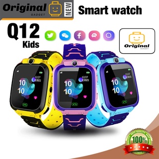 เช็ครีวิวสินค้า[เมนูภาษาไทย] พร้อมส่ง  นาฬิกาเด็ก Q12  Kids Smart Watch นาฬิกาเด็กคล้ายไอโม่ นาฬิกาไอโม จอสัมผัส นาฬิกากันเด็กหายGPS