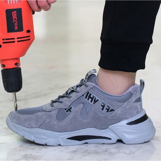 ภาพขนาดย่อของสินค้ารองเท้าเซฟตี้ รองเท้าเซฟตี้ผู้ชาย รองเท้าหัวเหล็ก ระบายอากาศ ป้องกันการชนและป้องกันการเจาะ