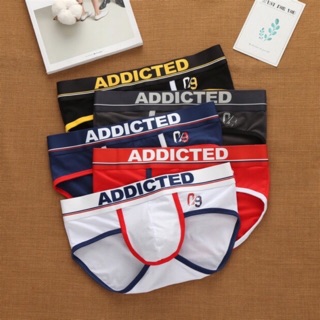 🎉พร้อมส่ง🎉 กางเกงในชาย กางเกงในแฟชั่น ADDICTED ทรงbrief ผ้าcotton ผ้าดีใส่สบาย