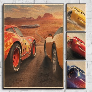 โปสเตอร์ ลายการ์ตูน An Adventure About a Legendary Racing Cars 3 สไตล์เรโทร สําหรับตกแต่งบ้าน