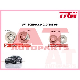 จานเบรคหน้า จานเบรคหลัง VW  SCIROCCO 2.0 TSI 08 ยี่ห้อTRW ราคาต่อคู่