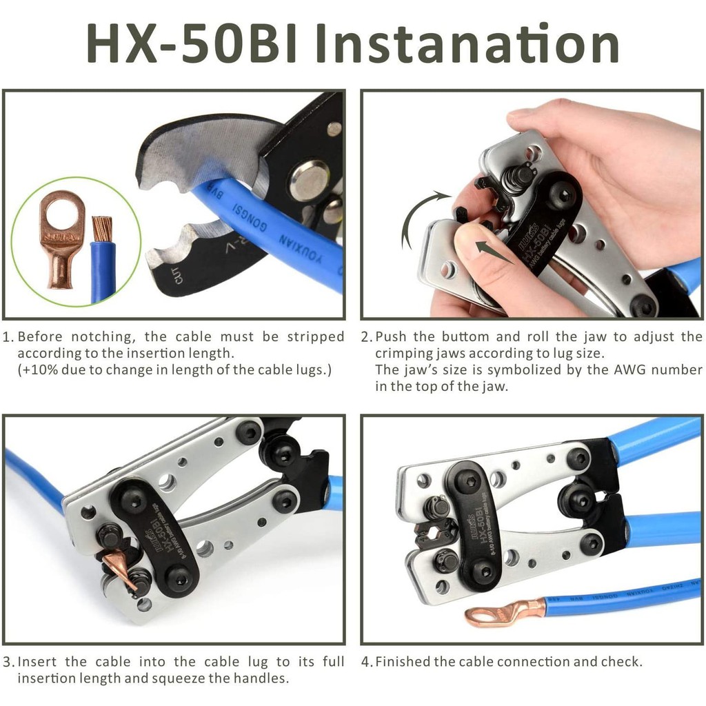 คีมย้ำหางปลาเปลือย-หัวหกเหลี่ยม-iwiss-hx-50b-6-50-ตร-มม