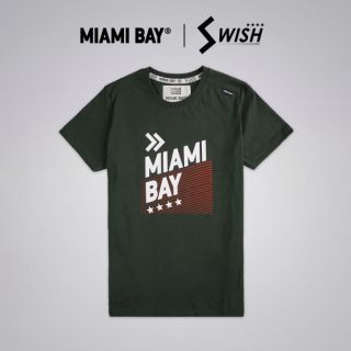 Miami Bay เสื้อยืด รุ่น SWISH สีเขียวแก่