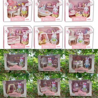 🐰✨ 🔥ใส่โค๊ด BAU1AUG50 ลดทันที 50 บ.🚨ของเล่นเฟอร์นิเจอร์กระต่ายแนวซิลวาเนีย Hot Boutique Dreamy Bay งานห้าง งานละเอียดสวย
