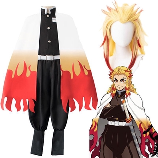 ภาพหน้าปกสินค้าDemon Slayer:Kimetsu No Yaiba Rengoku Kyoujurou Cosplay Costume Kimono Robe Suit #Anime ซึ่งคุณอาจชอบราคาและรีวิวของสินค้านี้