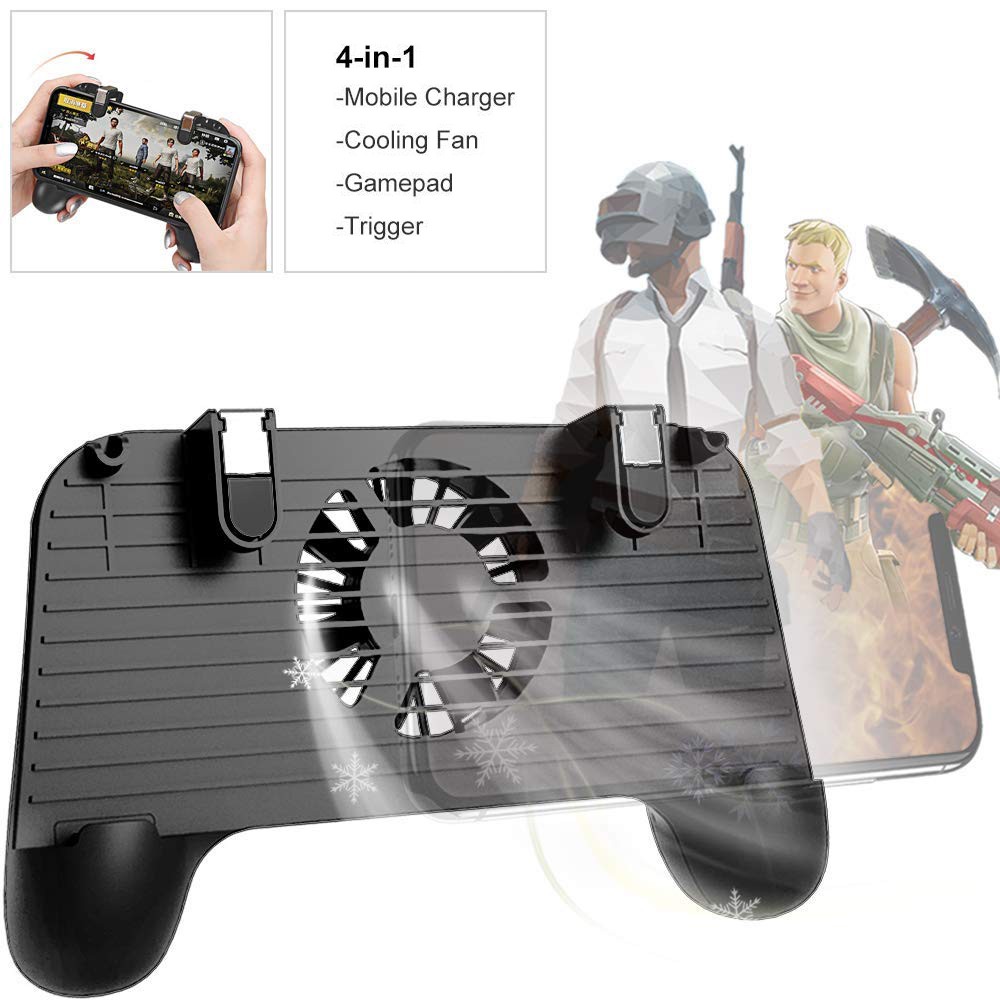 PUBG F1 Mobile Game Controller,Gamepad+Trigger Phone Cooling Pad ...
